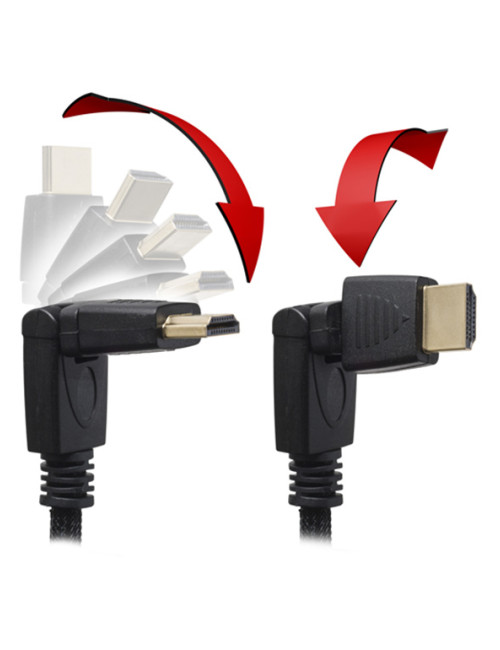 Câble Rotatif Double Blindage BigBen HDMI Ultra HD 2.5m