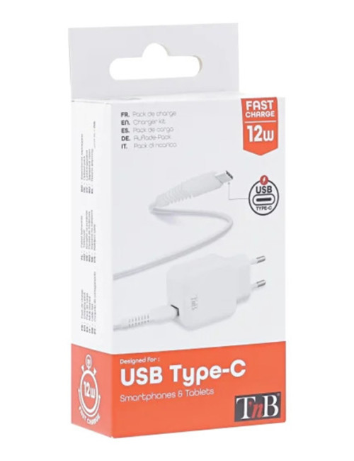 Pack T'nB chargeur USB + câble USB Type-C 12W