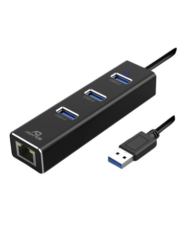 Adaptateur Advance Réseau Gigabit Ethernet RJ45 + 3 ports USB 3.0