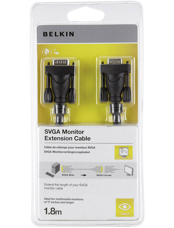 Rallonge SVGA Male - SVGA Femelle Belkin 1,8m