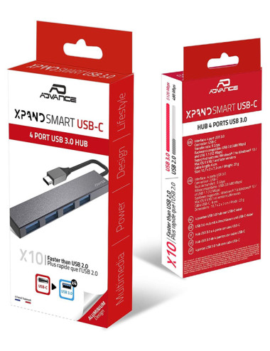 Hub Advance Xpand Smart USB-C + 4 ports USB 3.0