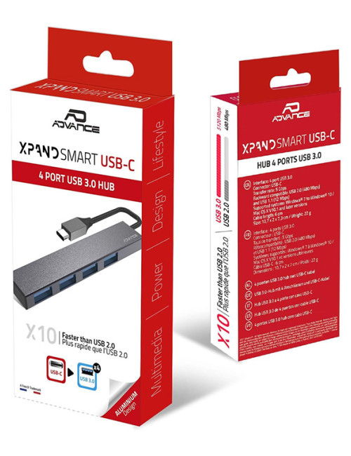 Hub Advance Xpand Smart USB-C + 4 ports USB 3.0