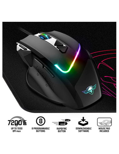 Souris gamer Spirit Of Gamer PRO-M3 RGB + Tapis