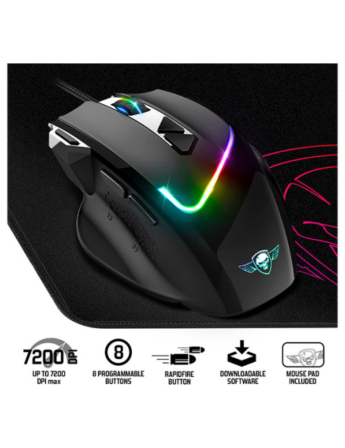 Souris gamer Spirit Of Gamer PRO-M3 RGB + Tapis