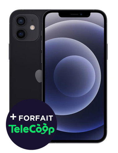 iPhone® 12 + Film Hydrogel + Forfait Telecoop + SIM