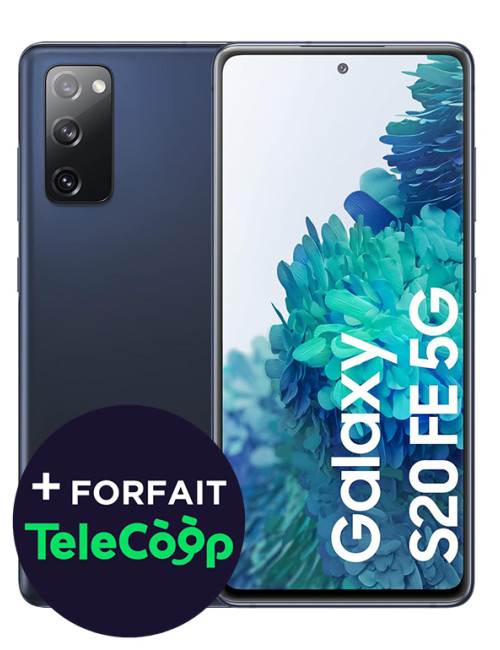 Samsung Galaxy S20 FE 5G + Film Hydrogel + Forfait Telecoop + SIM