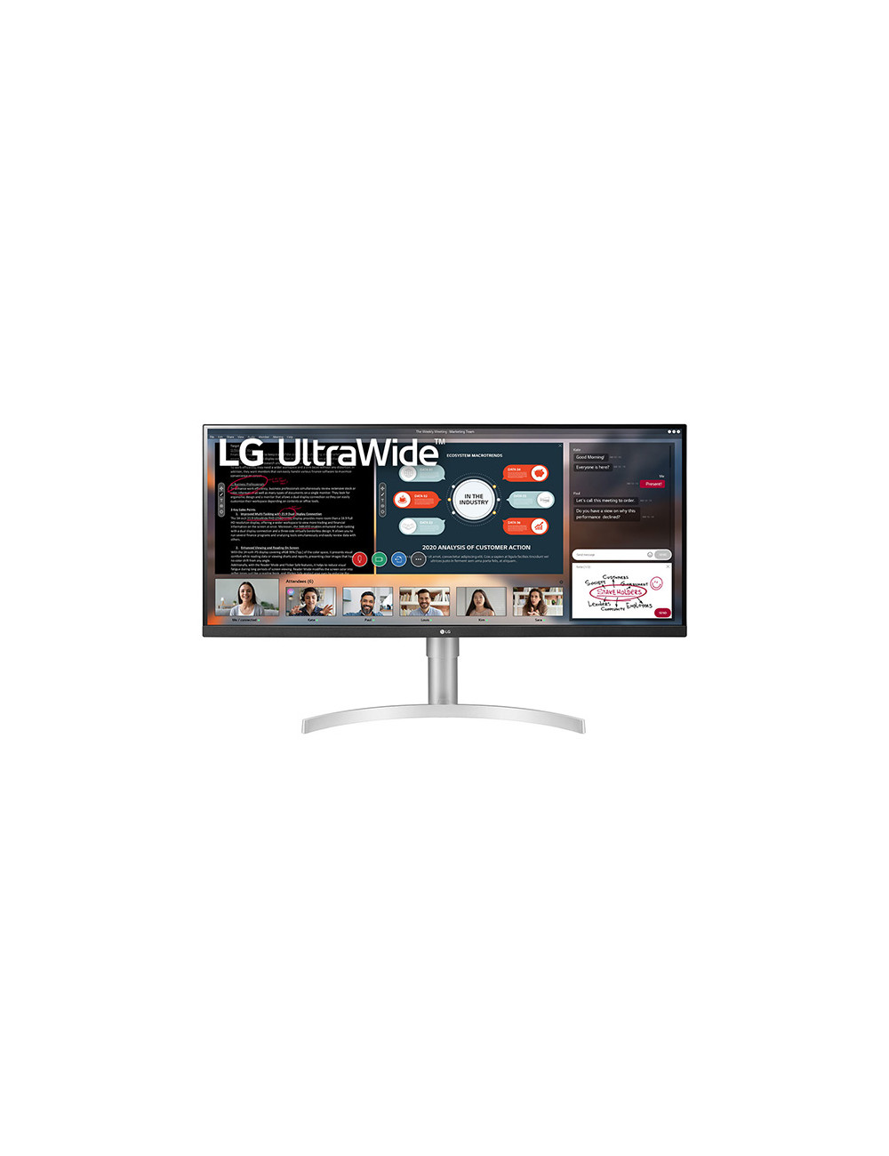 Écran LG 34WN650-W - 34 pouces