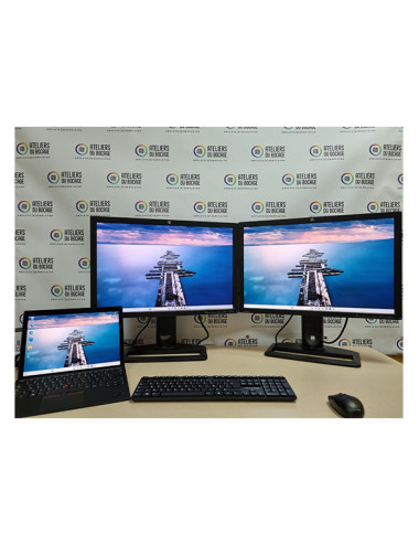 PACK Lenovo ThinkPad X1 tablet Gen 3 + 2 écrans 24 pouces HP ZR2440W + Station d'accueil