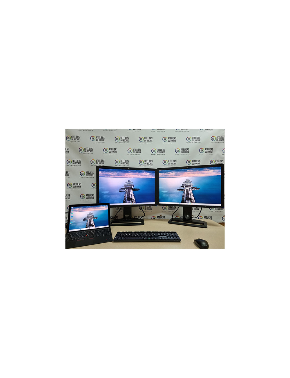 PACK Lenovo ThinkPad X1 tablet Gen 3 + 2 écrans 24 pouces HP ZR2440W + Station d'accueil