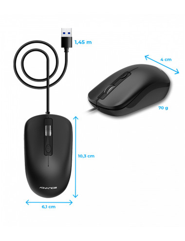 Souris filaire - Advance Swift 4D