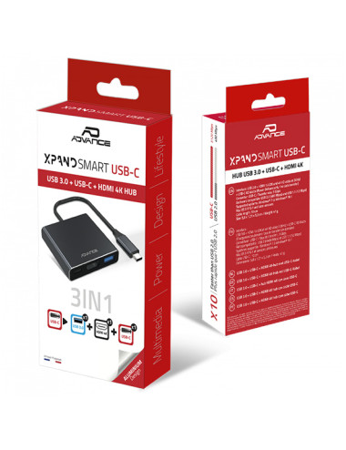 Hub Advance 3 en 1 Xpand Smart USB-C