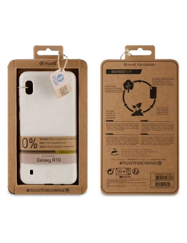 Coque Muvit Bambootek Samsung A10 - Blanc
