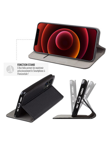 Etui Folio Magnétique pour Galaxy S21 Plus - Noir