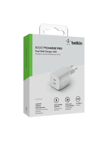 Chargeur Belkin double USB-C - 45 W