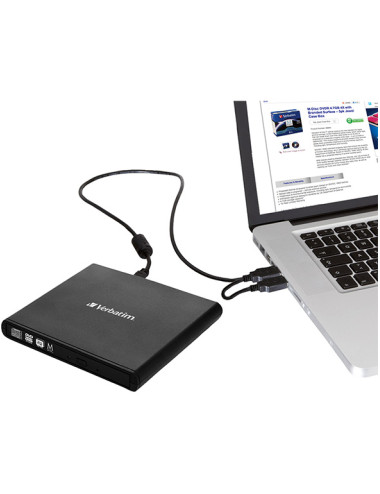 Graveur CD / DVD Verbatim externe slim