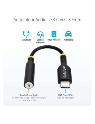 Adaptateur Audio StarTech.Com USB-C vers Jack 3,5 mm