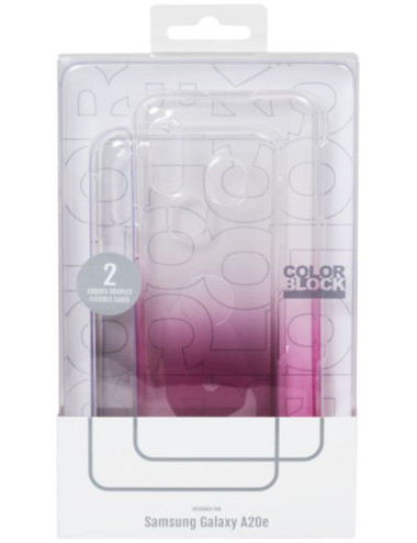 Lot de 2 coques Colorblock pour Samsung Galaxy A20e (A202)
